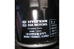 Фильтр масляный для HYUNDAI i20 (PB, PBT) 1.6 2008-2012, код двигателя G4FC, V см3 1591, кВт 93, л.с. 126, бензин, Hyundai-KIA 2630035531